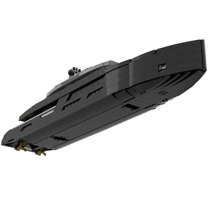 Moc Mattoni da costruzione Mini bianco nero Yacht Modello Tecnologia Modulare Famoso modello di nave Blocchi Costruzione Assemblaggio fai da te Regali giocattolo