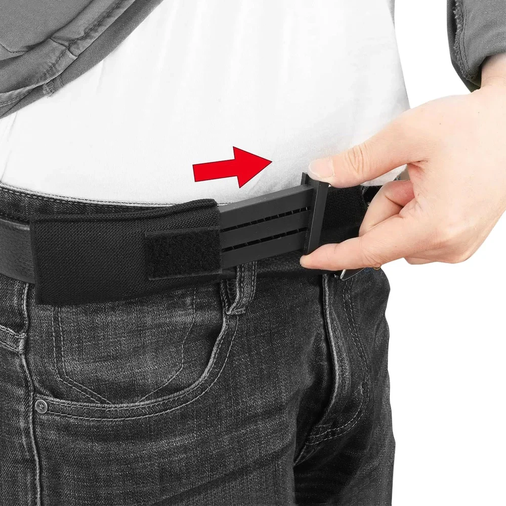 حقيبة ذخيرة مسدس مع خطاف أمان وحلقة ، حامل مخفي ، مسدس فردي إضافي ، حقيبة أفقية ، 9 * #3