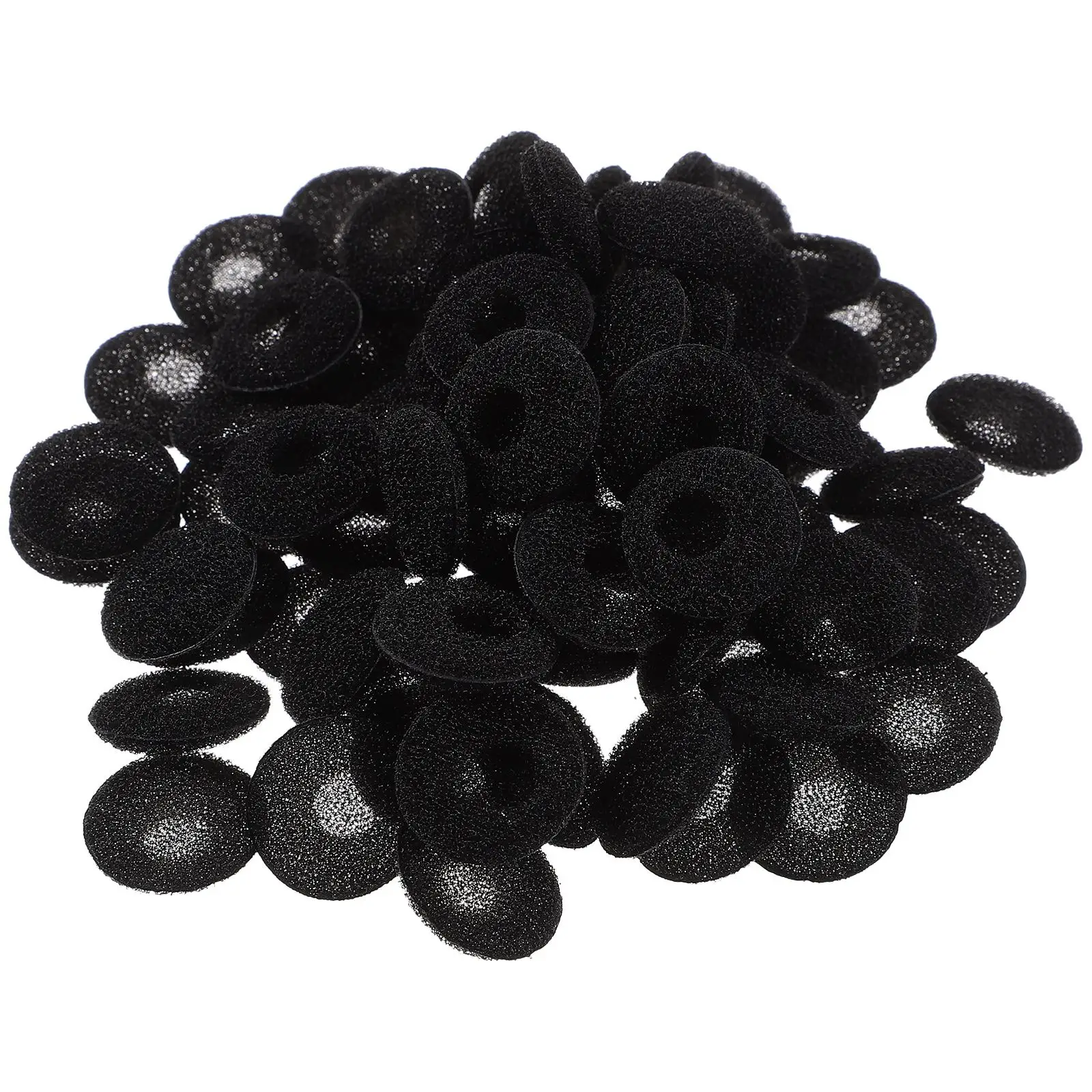 100 Stück Kopfhörerschwammabdeckungen, schwarz, 18 mm, Ohrhörer-Kissen, weich, bequem, austauschbar, langlebig