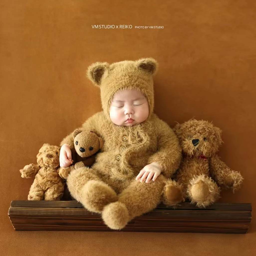 Newborn photography props clothing teddy bear themed baby photography costumes roupa bebe  아기 코스프레