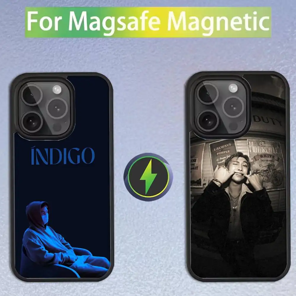 

R-RM Singer Nam J-Joon Phone Case For iPhone 16,15,14,13,12,11,Pro,Max,Plus,Mini,SE Magsafe Magnetic Wireless Charging