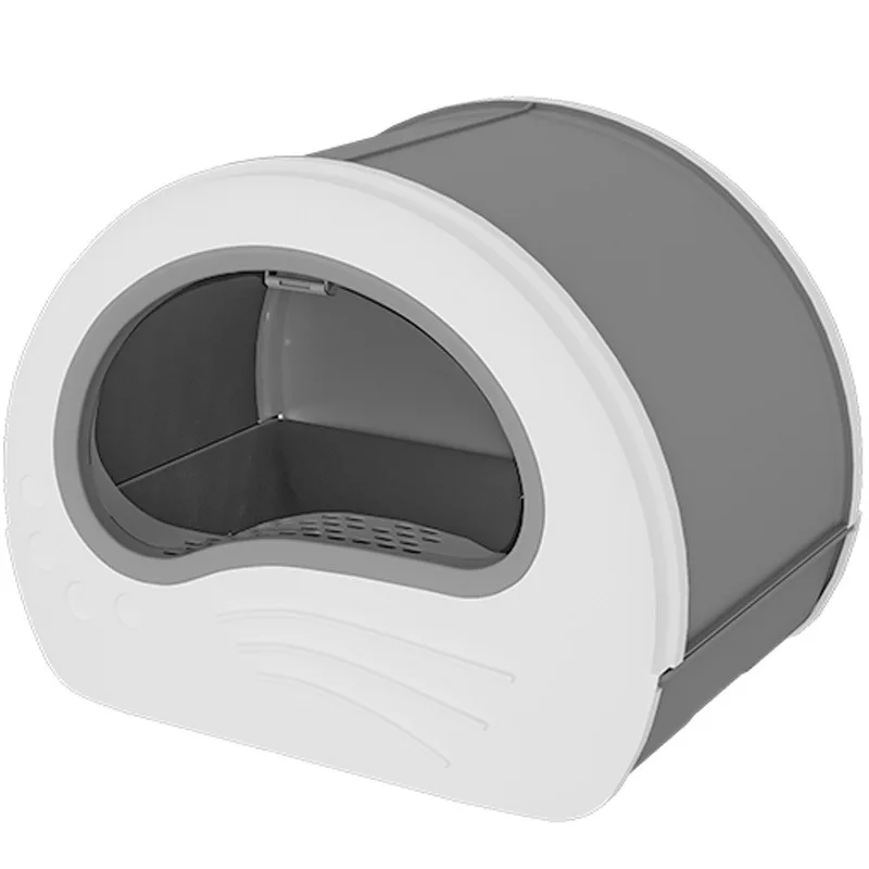 

Foldable Cat Box With Lid Enclosed Cat Potty Easy to Clean Including Cat Box and Scoop