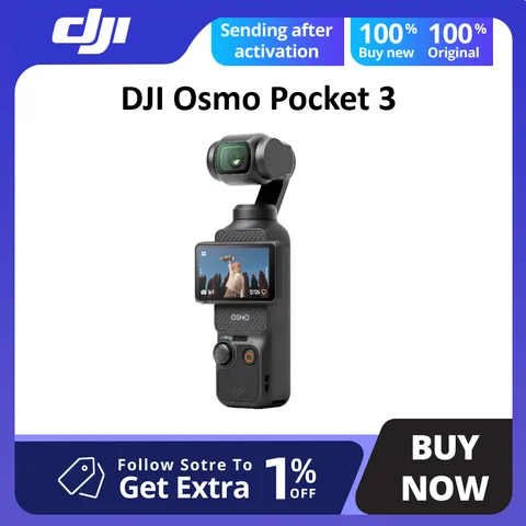 DJI Osmo Pocket 3 Vlogging Camera with 1'' CMOS&4K/120fps Video Face/Object Tracking 2" Rotatable Touchscreen Small Video Camera