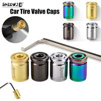 4pcs/set Universal Anti-theft Car Tire Valve Cap Aluminum Sport Exterior Auto Air Caps Anti-Theft Dustproof Tire Cap