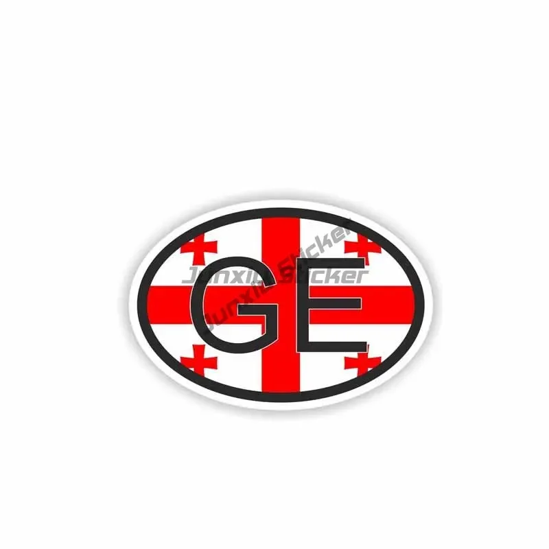 جورجيا GE العلم خريطة ملصق لتزيين نافذة السيارة دراجة نارية محمول شاحنة جدار الجدول خوذة ملصق مائي الملحقات حسب الطلب