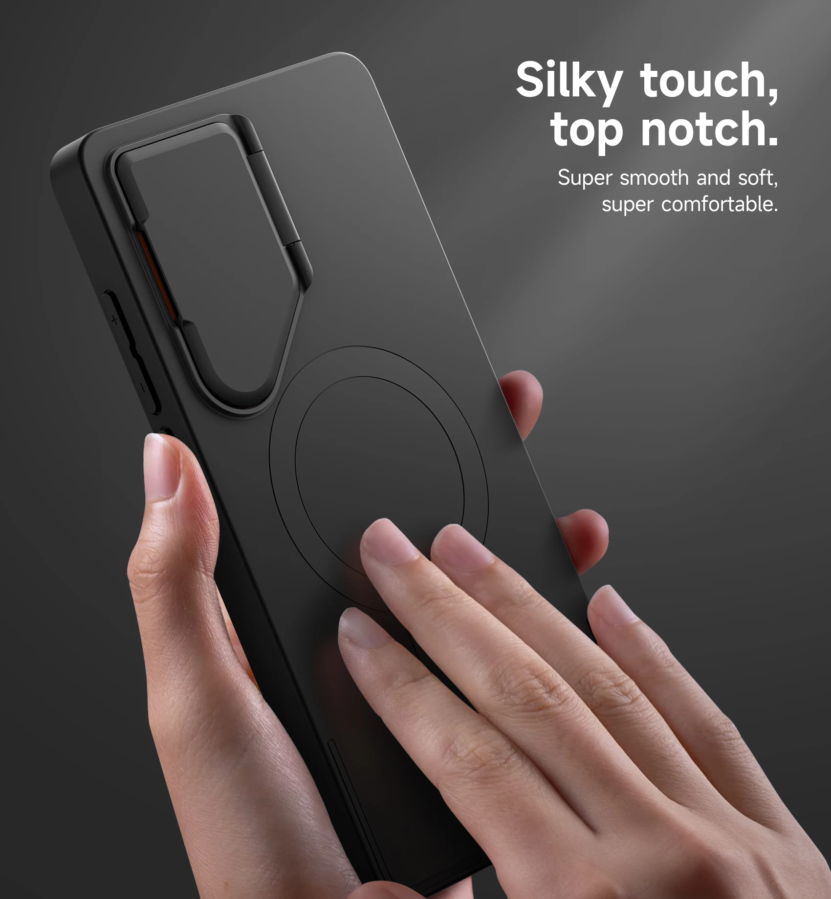 SURITCH Etui do Samsung Galaxy S25 Ultra 6,9 cala Magnetyczne etui ochronne z osłoną aparatu i regulowaną metalową podpórką — zdjęcie produktu 3