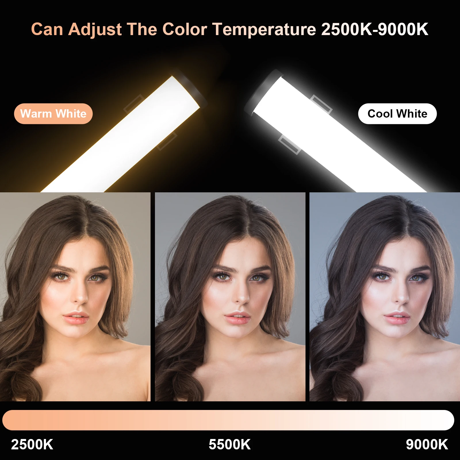 China's hot-selling handheld stick makeup photo filling light, brightness adjustment 0-100%, suitable for selfie