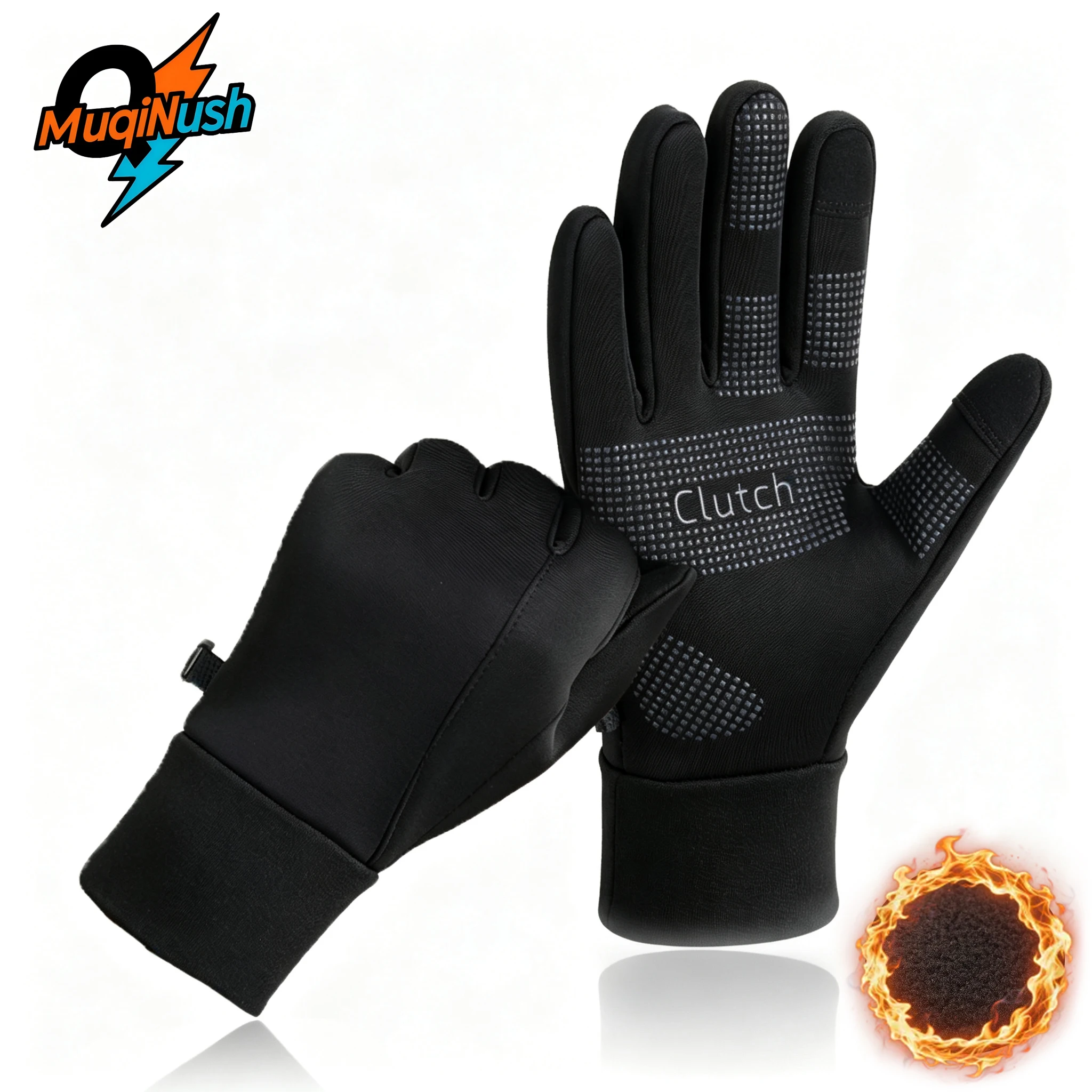 Waterproof Mitten Ski - MuqiNush Winter Ski Gloves for Men