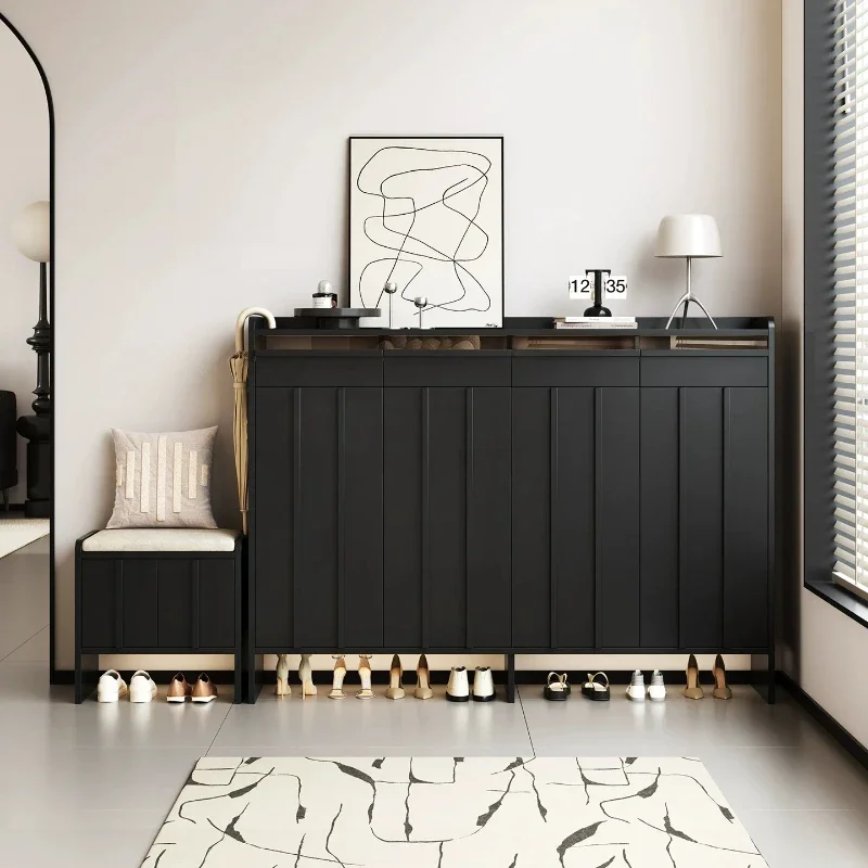 Salon Entryway Shoe Cabinet Bench Space Saving Wooden Luxury Shoe Cabinet Display Dividers Schuhschrank Living Room Furniture