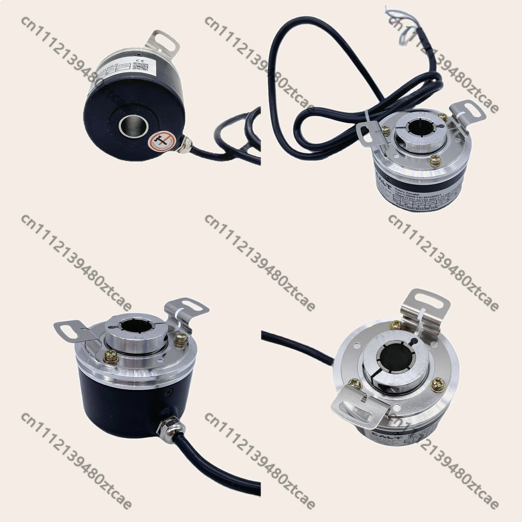 GHH58 Hollow Shaft Rotary Encoder 14mm Hole 5-26V HTL 1024 P/R Pulse 5M Cable Industrial Speed Sensor