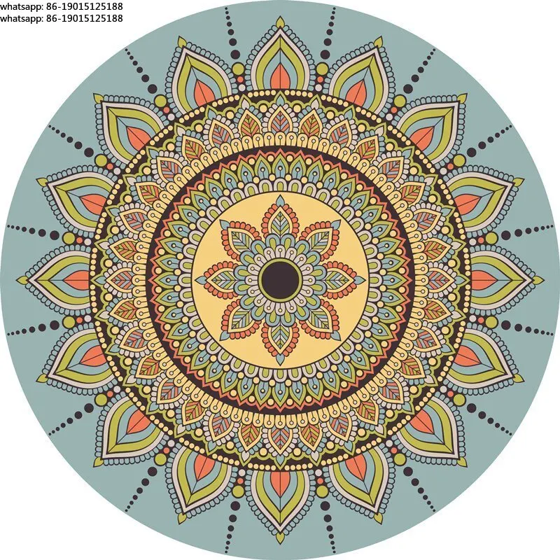 American round living room ethnic style modern retro carpet bedroom swivel chair floor mat