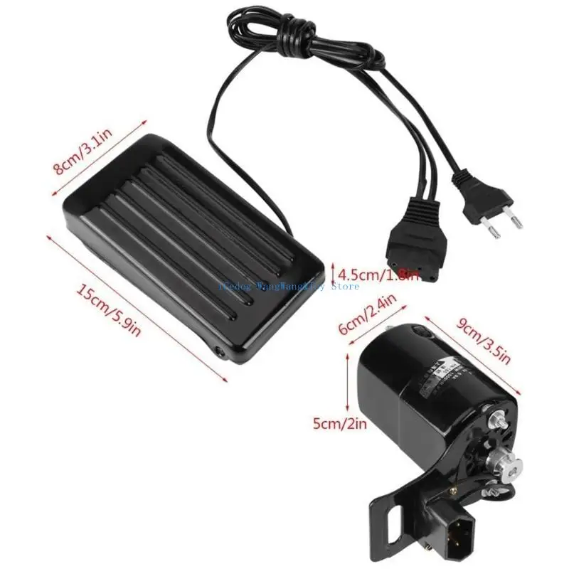 Pengguna Molf Ramah 180W Mesin Jahit Pedal Motor Pedal Set Pedal Kecepatan yang Dapat Disesuaikan Bagus untuk berbagai kain dan