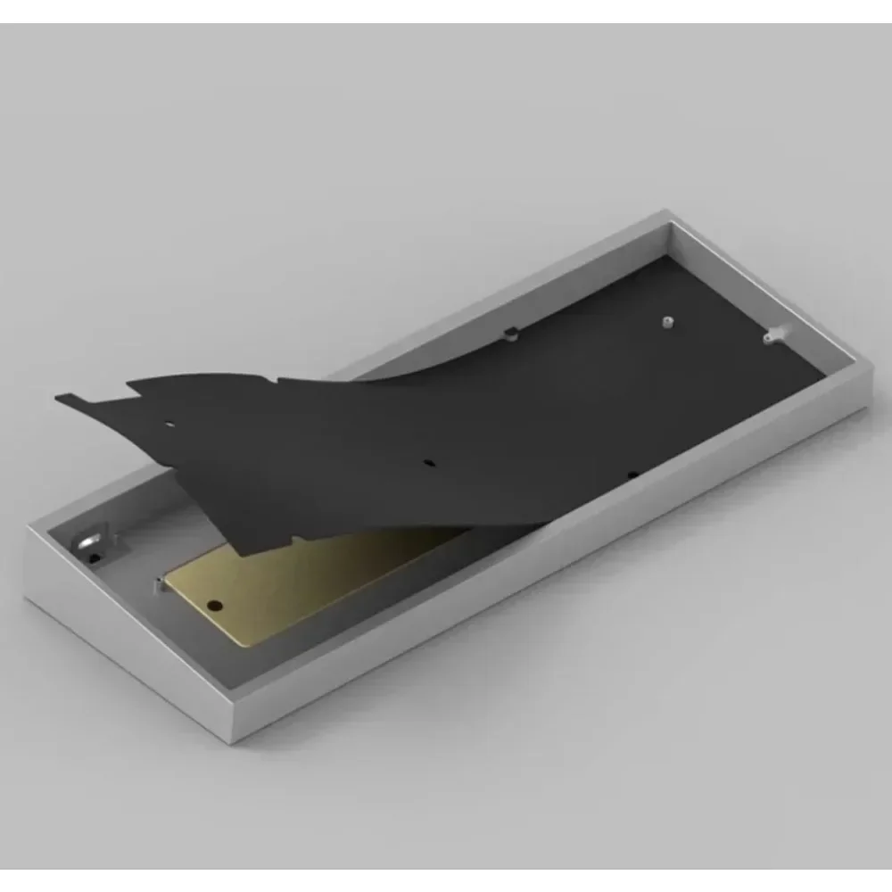 حافظة TOFU60 REDUX مع لوحة مفاتيح تخطيط Wooting 60HE تستخدم حافظة سفلية من PORON فتحة بطارية رغوية ملحقات لوحة مفاتيح الكمبيوتر #2