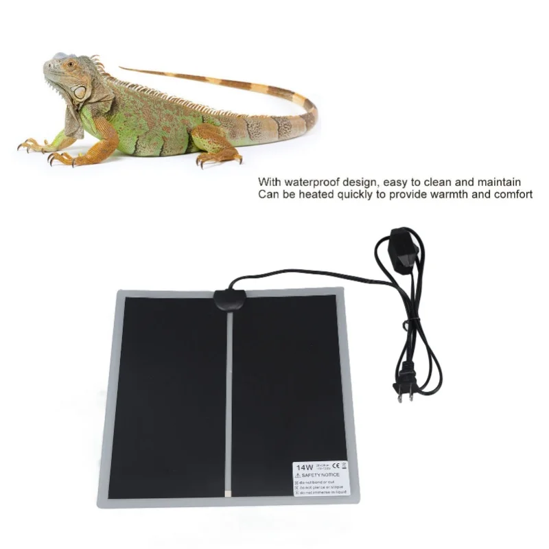 F9 Reptile Terrarium Heat Pad Rapid Heating 110V/220V To Waterproof Adjustable Temperature Reliable For Home Living Room Office