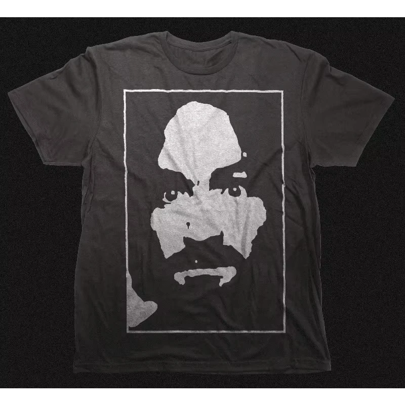 Charles Manson Tops Y2K Harajuku T-shirt Retro Classic Print Short Sleeve Casual Loose Streetwear O Neck Loose Tees Unisex