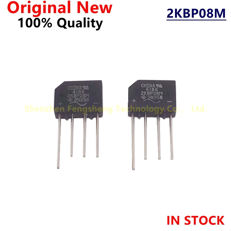 

(10PCS)2KBP08M Through-hole DIP-4 Round Pin 2A 800V Bridge Rectifier