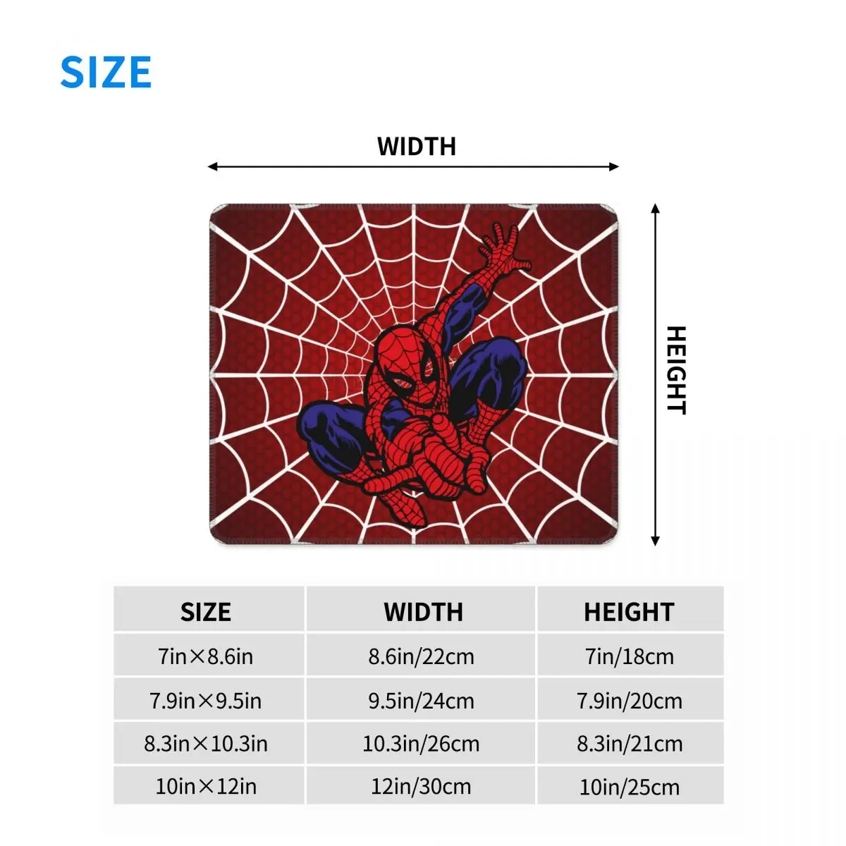 Personalizado Anime Gaming Mouse Mat, Anti-Slip Base de Borracha Lockedge, Mousepad para Escritório, Laptop, Computador, PC, Homem-Aranha, Super-herói