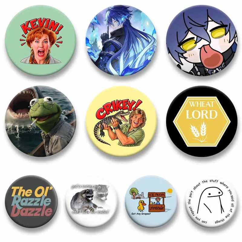 Creative Funny Pins I Never Said That Meme Brooches on Backpack Cute Raccoon Silly Goose Cartoon Badge Backpack Clothes Ornament
