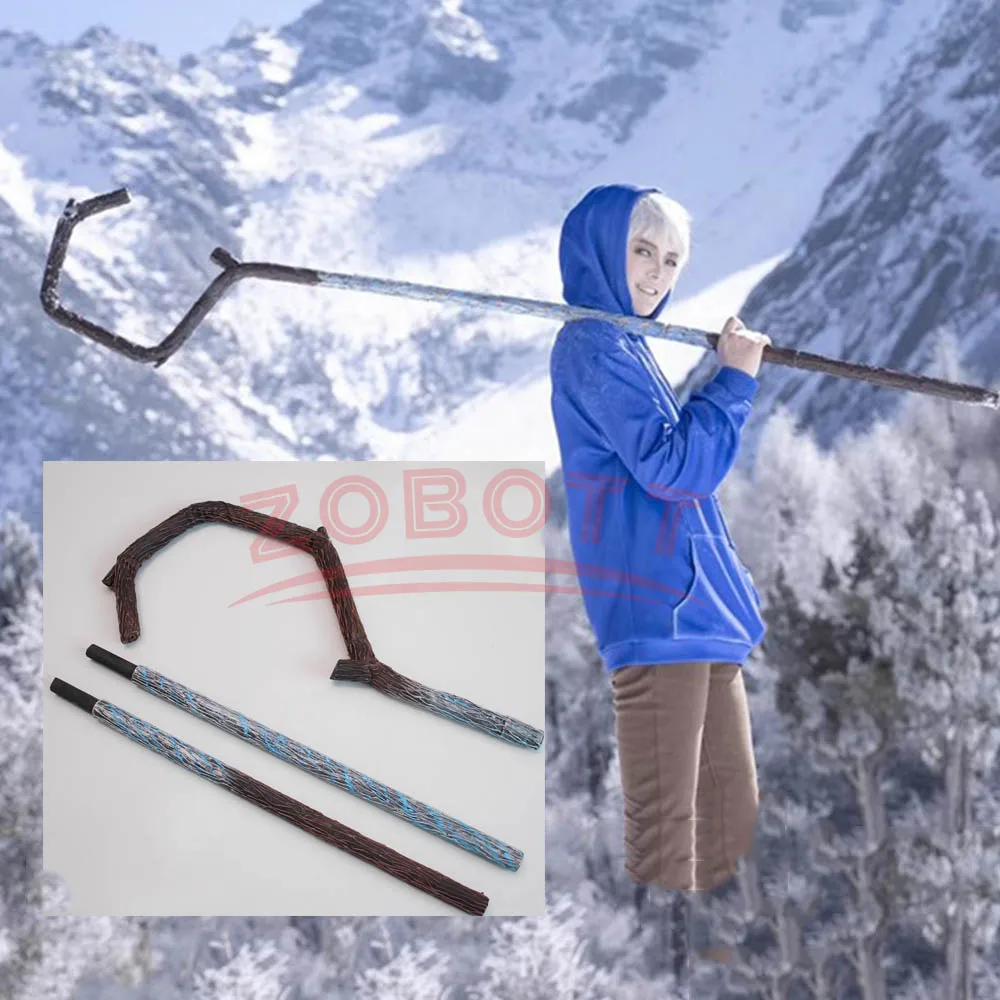 180CM Rise of The Guardians Jack Frost Staff Walking Sticks Cosplay Weapon Props Accessory Halloween Prop Model for Anime Lovers