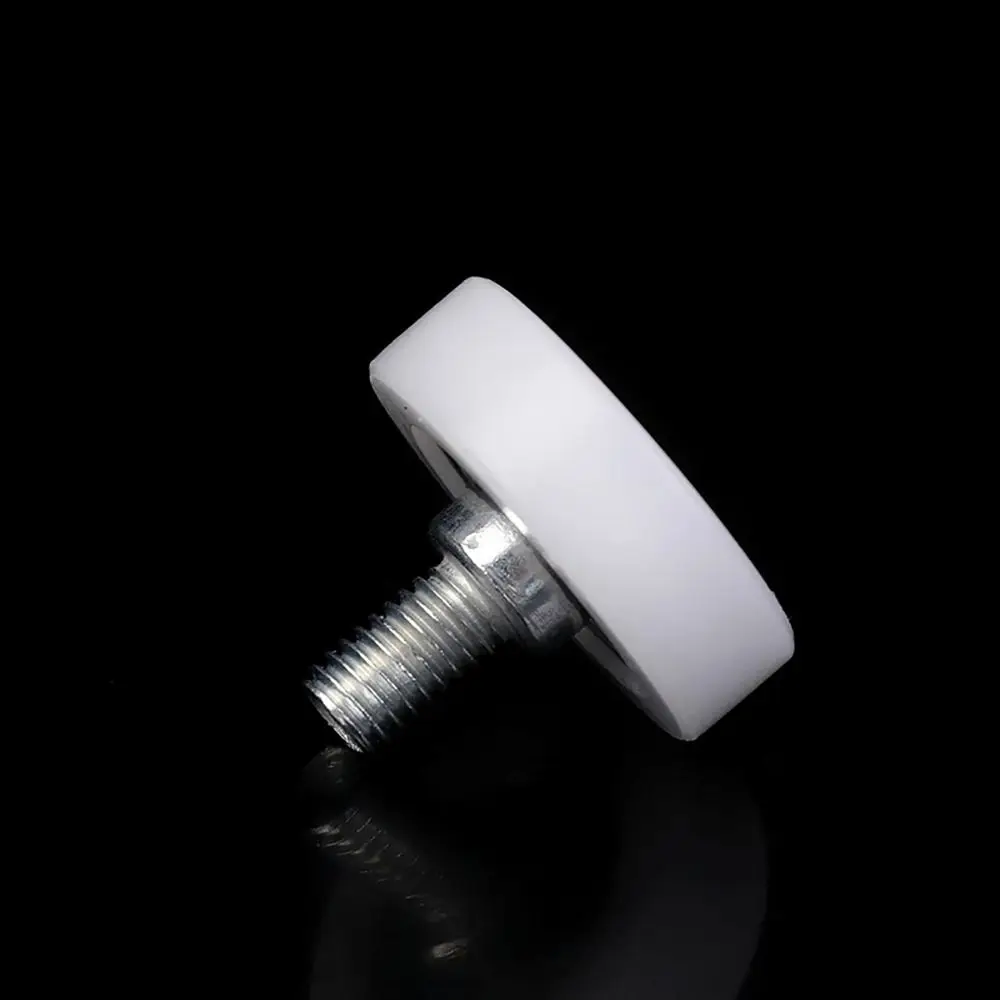 1Pcs With Screw Drawer Bearing Pulley Nylon Metal Flat Cabinet Moving Wheel M6 External Thread Sliding Door Roller Furniture