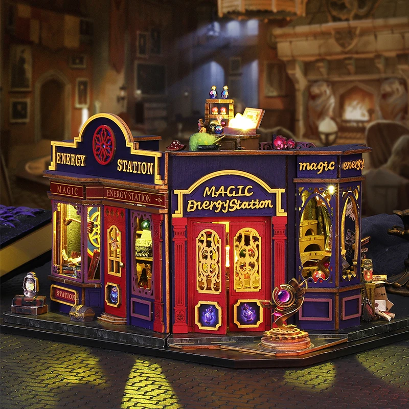 

Magical Wooden Doll House DIY 3D Puzzle Assembly Building Model Home Bedroom With Furnitur Dollhouse For Friends Christmas Gifts