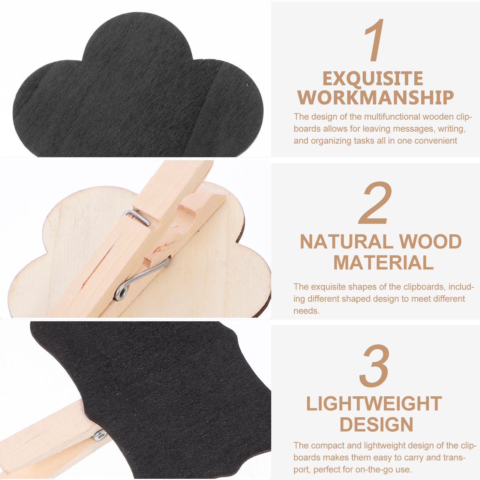 Mini lavagna da 30 pezzi con clip per messaggi in legno, cartelli per lavagne alimentari