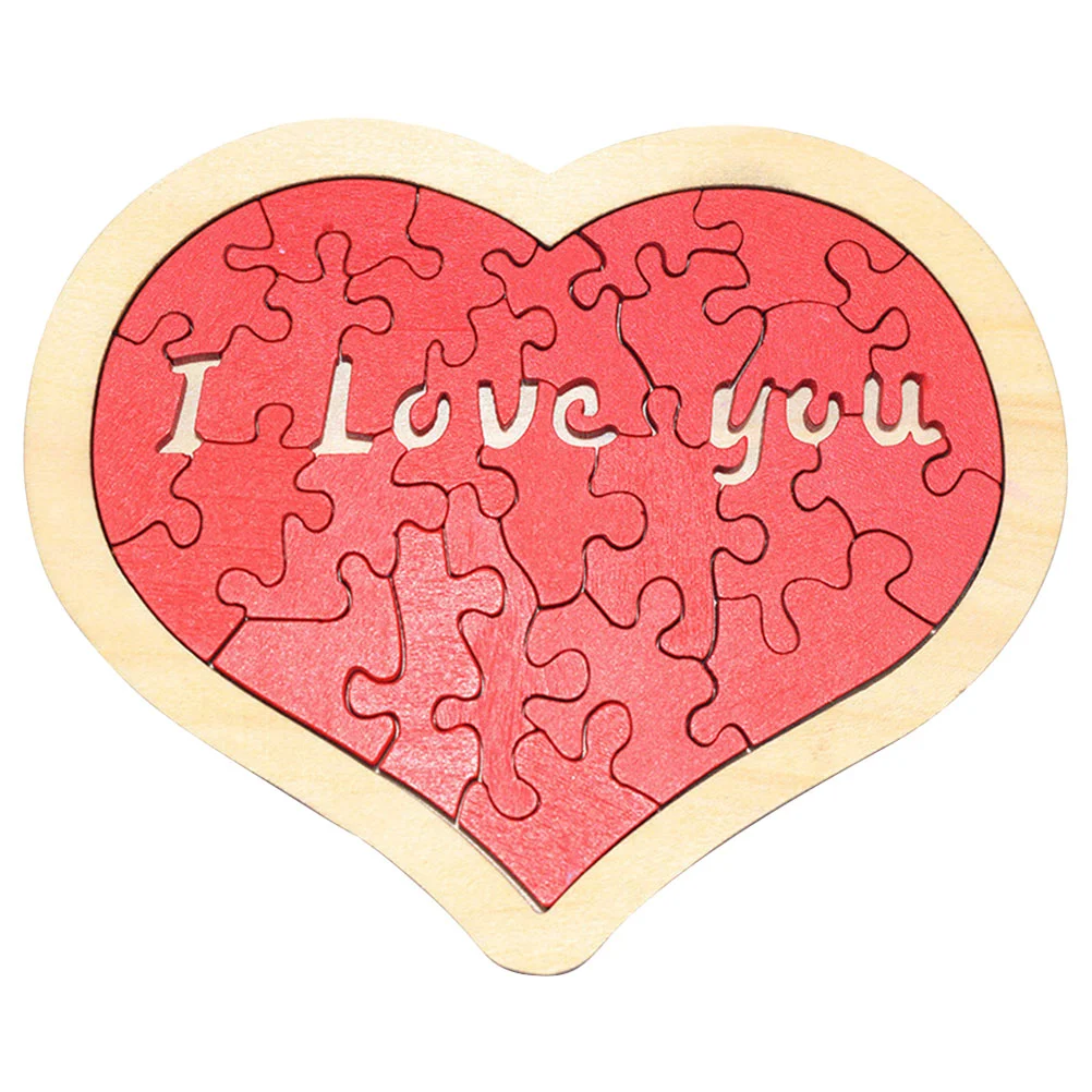 

Love Puzzle Toddler Educational Toy Learning Wood Puzzles for Toddlers Wooden Heart Kids