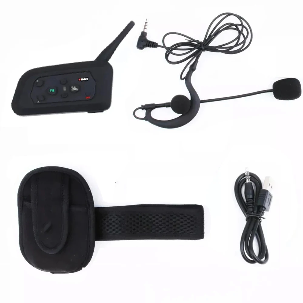 Football Referee Intercom V4 V4C Headset 1200M Full Duplex Bluetooth Conference Interphone Talk At The Same Time For 3 Coach