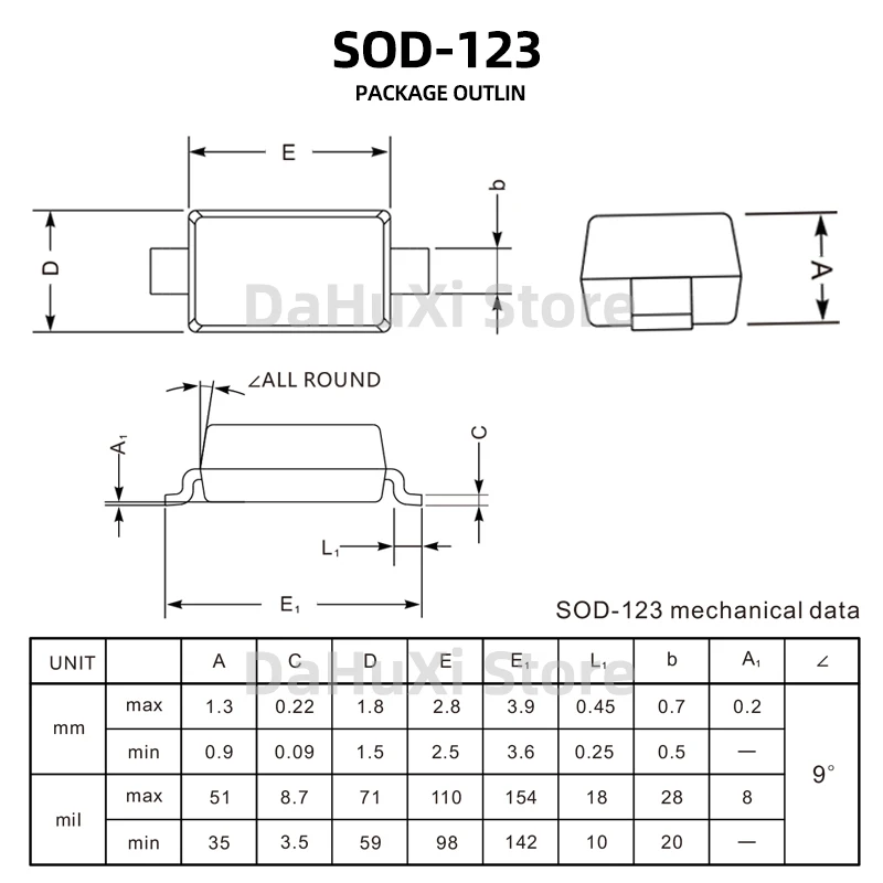 50PCS BZT52C4V7 W7 BZT52C5V1 W8 BZT52C5V6 W9 BZT52C6V2 WA BZT52C6V8 WB BZT52C7V5 WC BZT52C8V2 WD BZT52C9V1 WE SOD-123