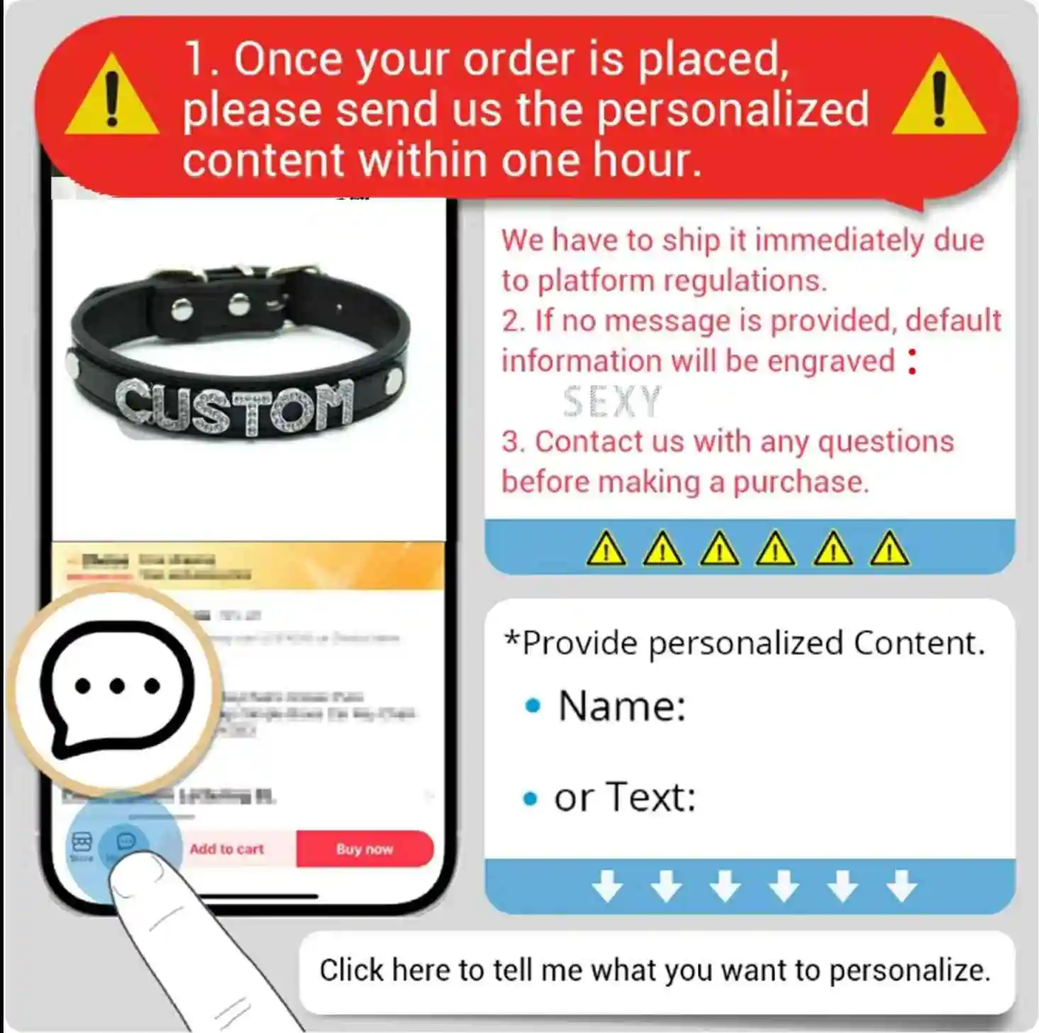 Gift PROPERTY Custom Letter Collar Punk Choker DIY Gothic Personalized Chocker Necklace Customized Pu Leather Cosplay