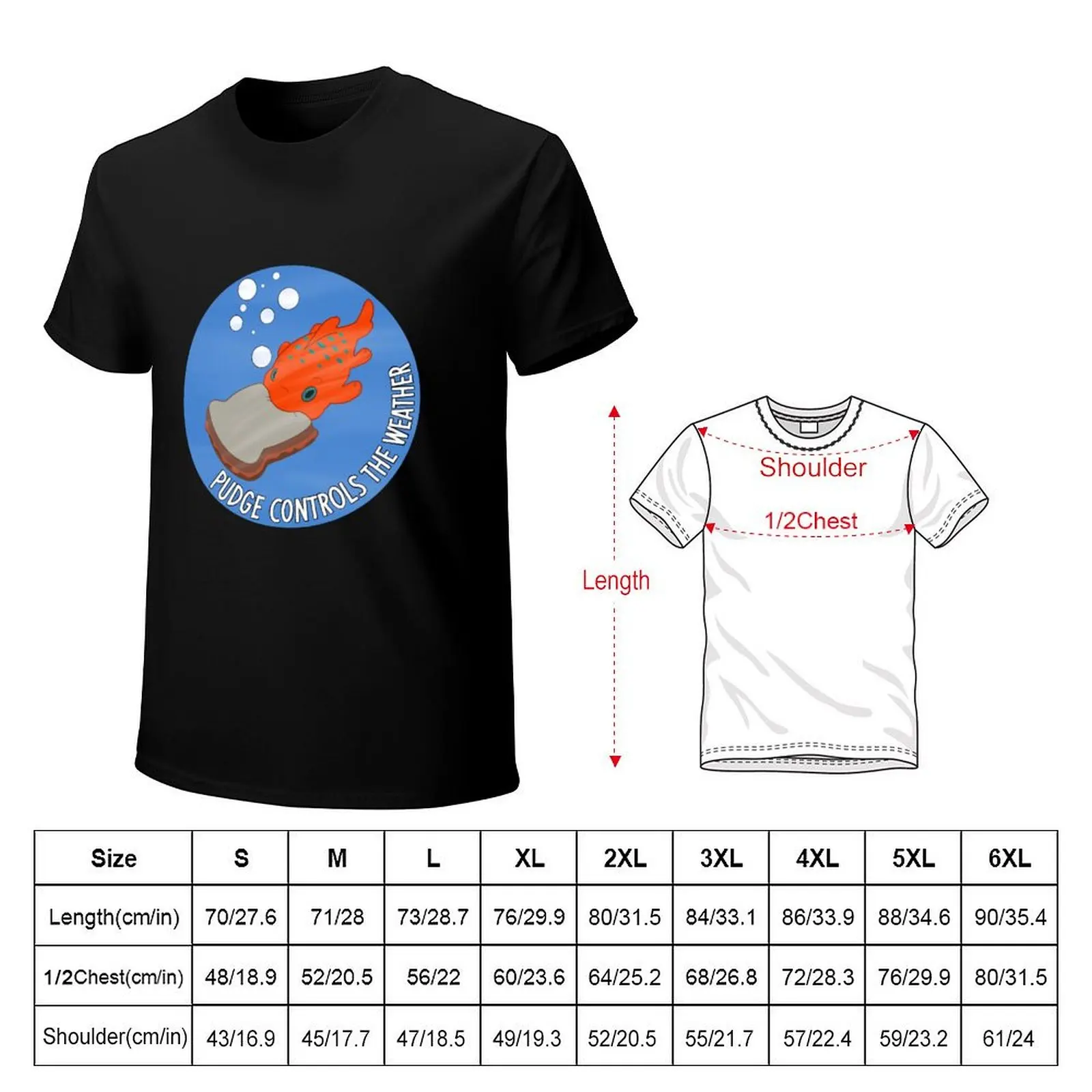 Pudge controls the weather T-Shirt Simple Trendy Casual T-Shirt