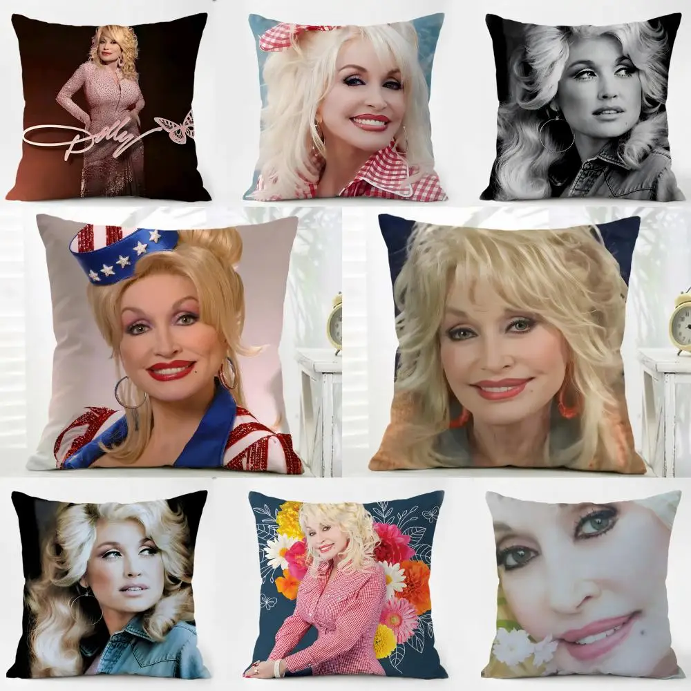 D-dolly Parton elegant Cushion Cover Iceland Washable Linen comfort for Daily Sofa Bed Home Room Decor