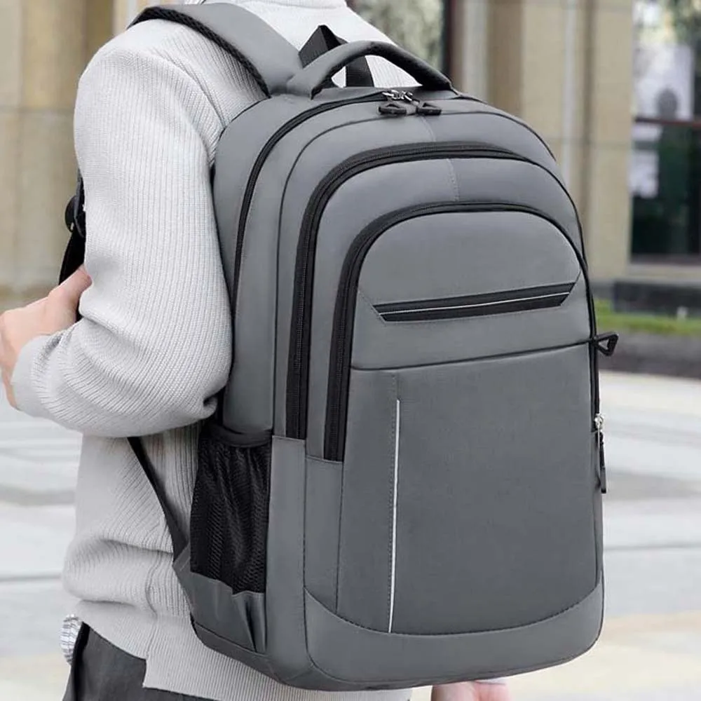 

Lightweight Men's Business Backpack Minimalist Anti-splash Water Students Durable Daypack Solid Color Scratch Prevention