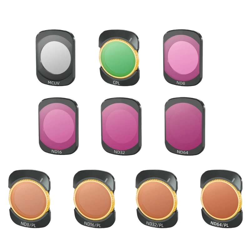 Pocket 3 カメラフィルター MCUV CPL ND8 ND16 ND32 ND64 フィルターセット用レンズフィルター アクションカメラアクセス用