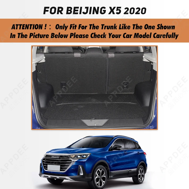 Auto Full Coverage Trunk Mat For For BEIJING-X5 2020 Car Boot Cover Pad Cargo Liner Interior Protector Accessories