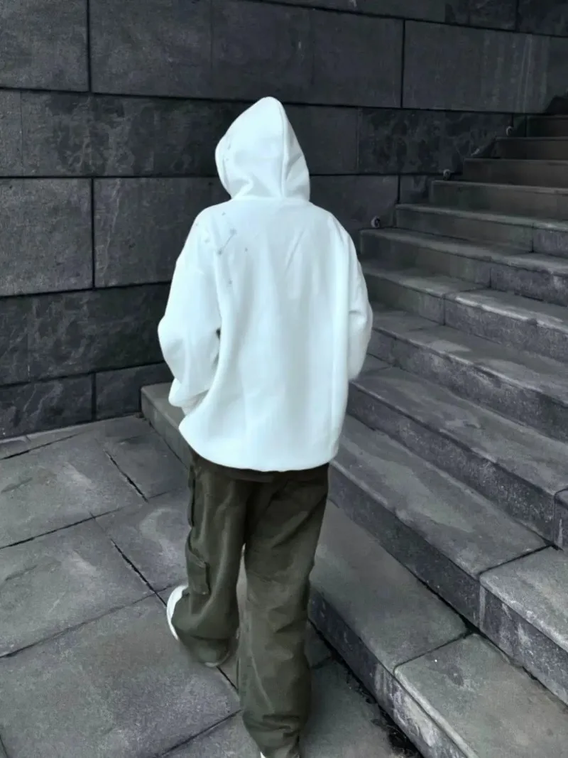 High Street Embroidered Star Hoodie Korean Autumn Winter Loose Casual Women's Harajuku Hoodie Sweatshirt Y2k Pullover Streetwear