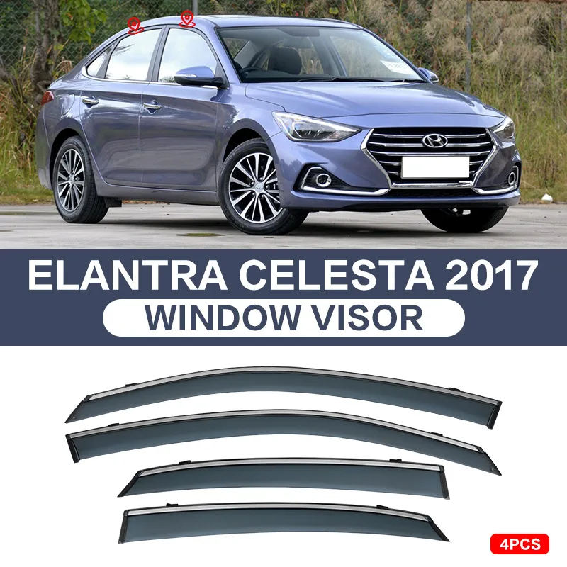 

Для Hyundai Celesta RV 2008-2017+ Дефлекторы окон, навесы-тенты, защита от дождя и солнца для боковых окон, аксессуары для стайлинга автомобиля