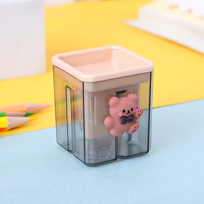 1pcs Mini Pencil Sharpener Cute Cartoon Two Hole Sharpener Pencil Kawaii Stationery sharpener Student Supplies Back To School