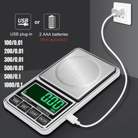 1pc Mini Portable Digital Scale100/200/300/500g/1000 0.01g Precise LCD Display Pocket Scale Gram Weight for Kitchen Jewelry