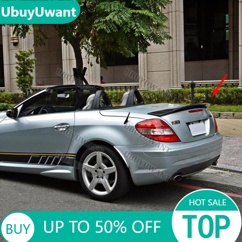 For Benz SLK Class R171 2005 - 2010 SLK200 SLK280 SLK300 SLK350 Carbon Fiber Rear Trunk Lid Car Spoiler Ducktail Lip Wings