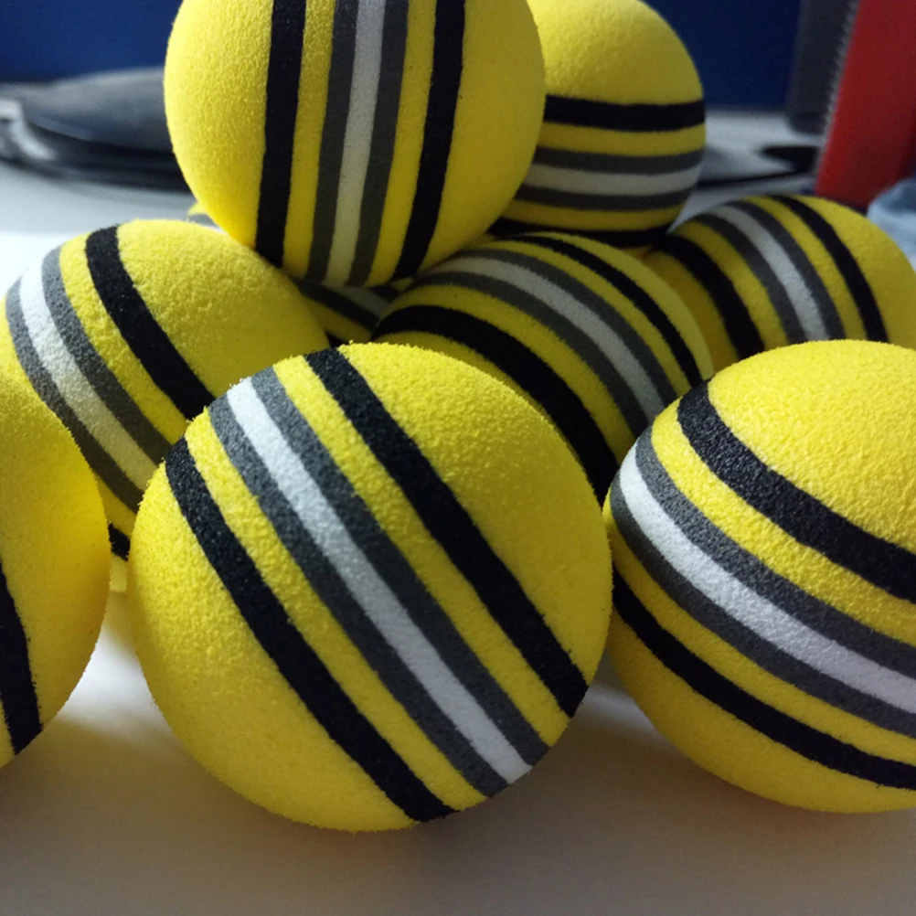 

20pcs Practice Balls Eva Sponge Training Ball Stretchy Indoor Golf Ball Rainbow Color Soft Durable For Approach Shot