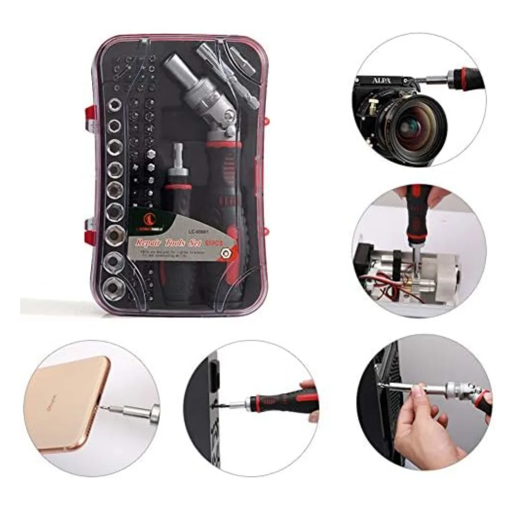 Ratcheting Screwdriver Set Anti-slip Handle Magnetic Screwdriver For Washer Refrigerator Laptops DIY Repair Hand Tools
