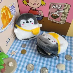 Cute Animal Shoulder Bag Penguin Coin Purse Plush Children's Coin Student Gift Data Cable Lipstick Small Storage Bag