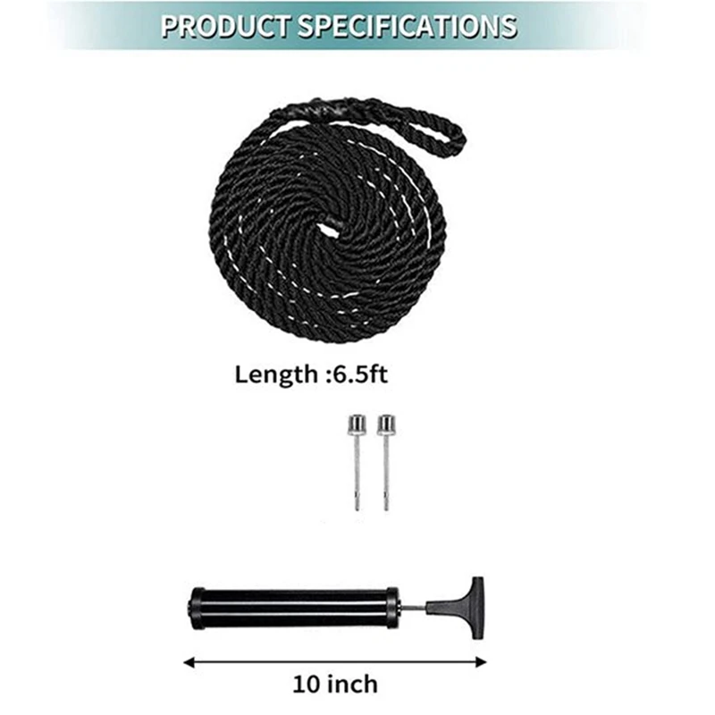 Boat Fenders 6.5X23 Inflatable Ribbed Boat Fenders With Fenders Line 6.5Ft Needle And Pump