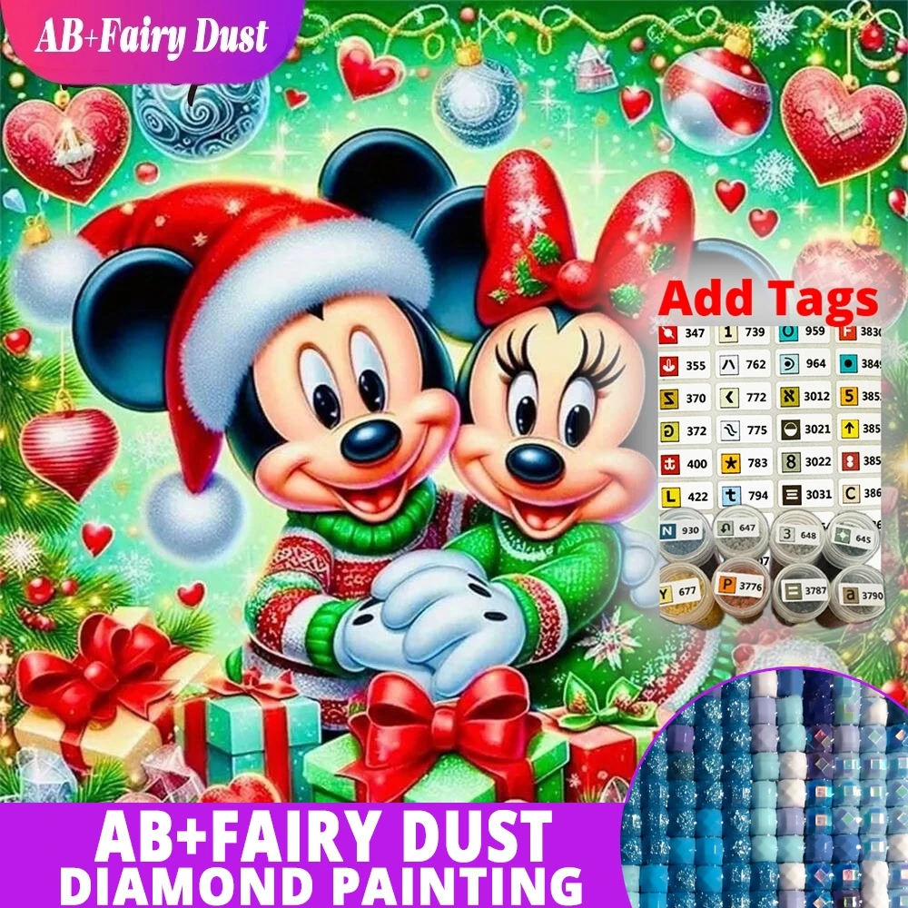 

AB Фея Пыль Дисней Алмазная Мозаика Микки Маус Животное DIY Картина Стразы Мультфильм Живопись Зимние Рождественские Подарки