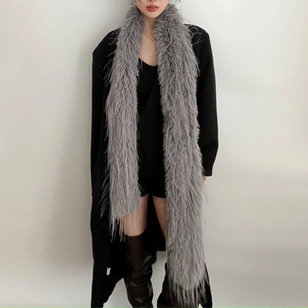 Winter Women's Imitation Sable Scarf Ear Muffs Set Hot Girl Ins Korean Thickened Soft Ear Muffs Warm Fluffy Collar Neck Scarf