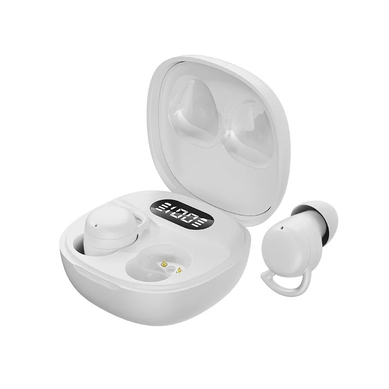 Mini Bluetooth Earphone Sleep Earphone Light Weight Portable Touch Control Long Battery Life Power Display Music Game Watch