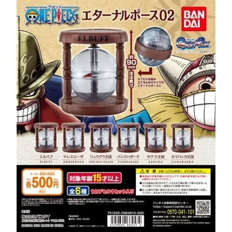 BANDAI One Piece Anime Figure Gashapon Nami Conrad Rudolph Eternal Pointer Compass Models Cute Kawaii Capsule Toys