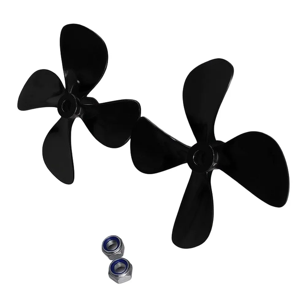 4 Blade RC Propeller Kit for Bait Boats Lightweight ABS Construction 50mm to 70mm Sizes 4mm 5mm 6mm Shaft Compatibility