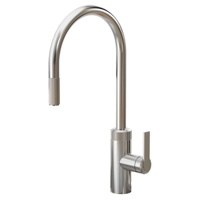 HL-023 3-in-1 풀아웃 온수/냉수 겸용 수도꼭지, 물튀김 방지 주방 야채 세척대 수도꼭지